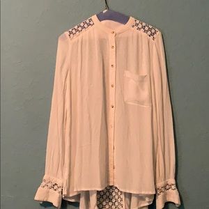 Free people white small blouse button down